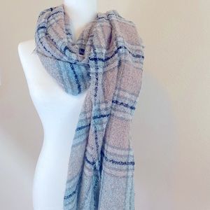 Maurices Plaid blanket scarf- two pieces OS